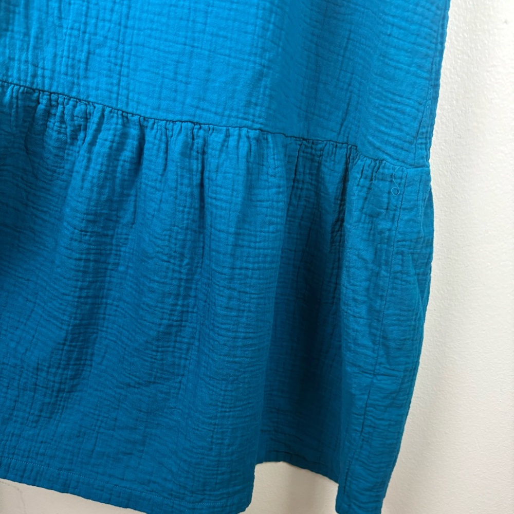 Soma Weekend Smocked Ruffle Strap Pintucked Midi Dress in Blue - Picture 2 of 15